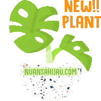 nuansahijau garden landscape pottery hijau Sticker