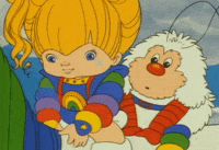 rainbow brite smile GIF