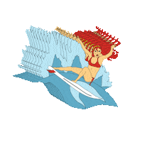thethingaboutgreece greece surfing aphrodite greek gods Sticker