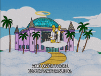 floating homer simpson GIF