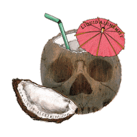 Coconut Bartender Sticker by Liquid Alchemist