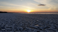 Ice Pancakes Float on Lake Erie After 'Arctic Blast'
