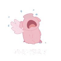 Sad Flying Pig Sticker by PositivelyPigasus
