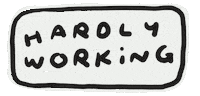 Hardly Working Sticker by sembangsembang