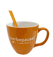 Orange Tasse Sticker by rasterfabrik