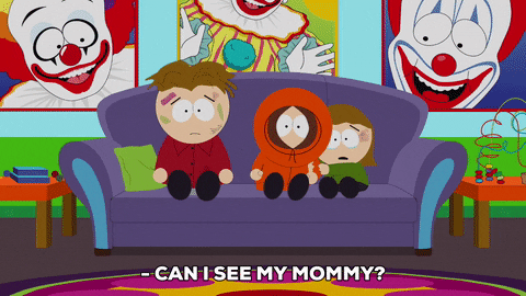 scared kenny mccormick GIF by South Park 