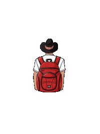 artkgera travel inspirethecollective whatsinyourbackpack backpacktravels Sticker