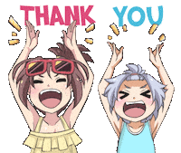 Summer Thank You Sticker by Jin
