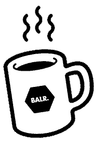 coffee working Sticker by BALR.