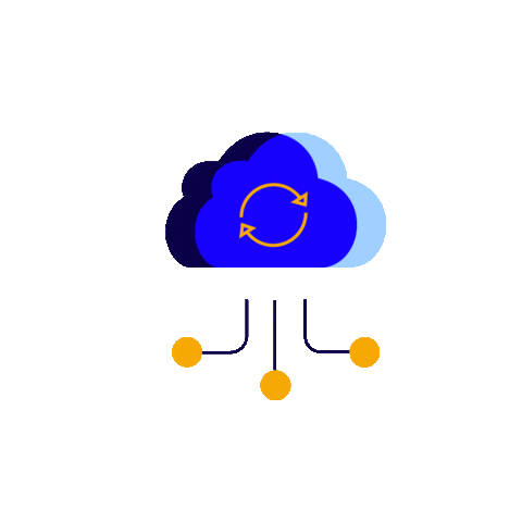 Upload The Cloud Sticker by Dos Mundos Creative