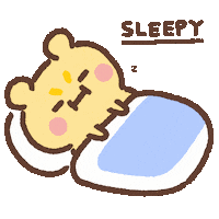 Tired Good Night Sticker by Simian Reflux