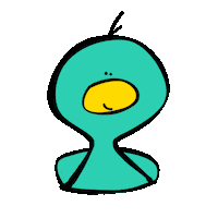 Happy Duck Sticker