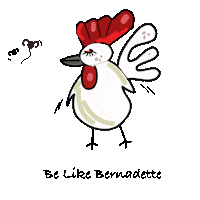 Chickens_gang cute hungry chickens bernadette Sticker