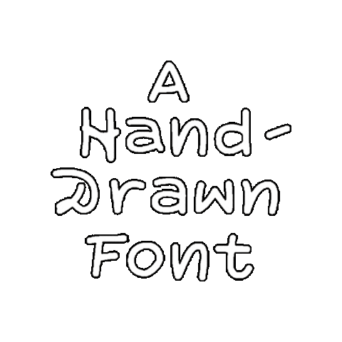A Hand-Drawn Font Sticker by Mota Italic