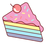 paigejoanna rainbow cake cute cake paige joanna rainbowcake Sticker