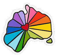 stephanieelicia love rainbow australia equality Sticker