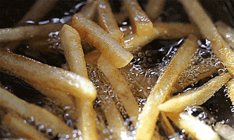 french fries sizzle GIF