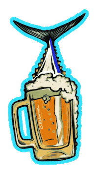 Tuna Fishing Beer Sticker by Put Me Outside