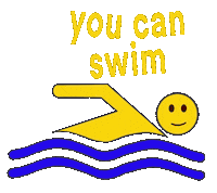 Smiley Face Swimming Sticker