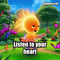 Listen To Your Heart Wisdom GIF by Bloomscroll