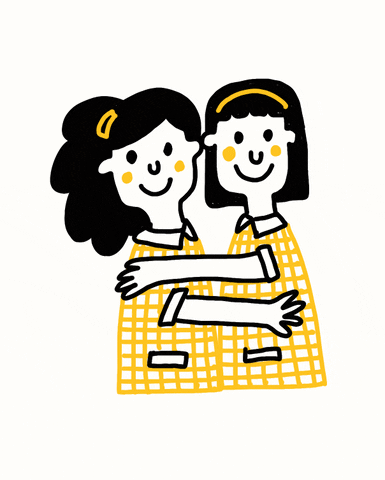 Girls Hug GIF