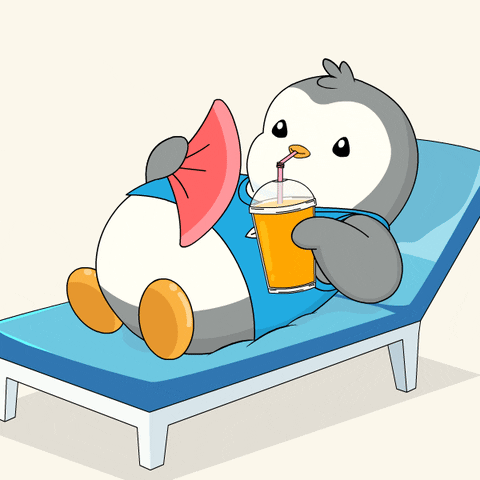 Relaxing 90 Degrees GIF by Pudgy Penguins