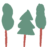 Earth Trees Sticker by Órbita Studios