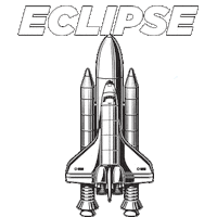 eclipselabz eclipse labs rocketship supps Sticker