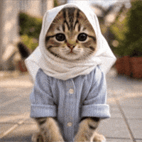 meowmmootty cat kitten muslim cat meowslim GIF