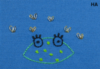 frog embroidery GIF by Harmonie Aupetit