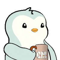 Happy Good Morning Sticker by Pudgy Penguins