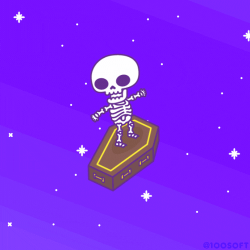 skeleton surfing GIF by 100% Soft