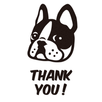 French Bulldog Thanks Sticker by BLIMP
