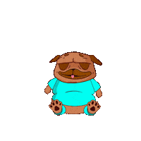 Scared Dog Sticker by BigBrains