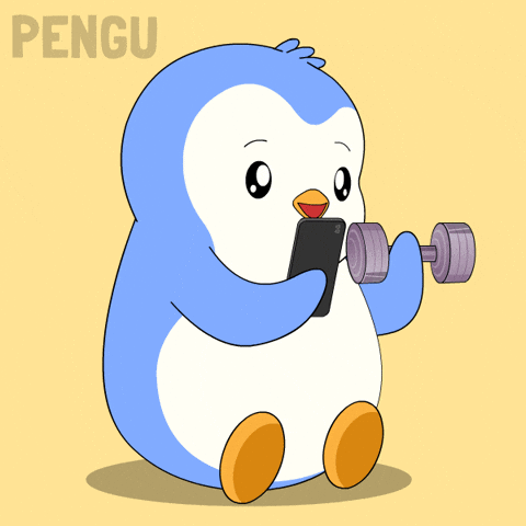 Working Out GIF by Pudgy Penguins