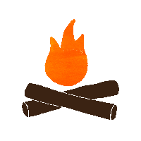 Fire Camping Sticker by Anthropologie