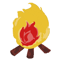 Yunssal fire cook camp warm Sticker