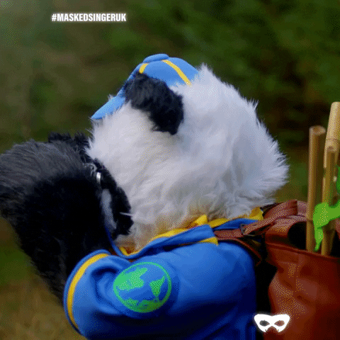 Panda Peek GIF by The Masked Singer UK & The Masked Dancer UK
