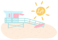 Los Angeles Beach Sticker by Love and Loathing Los Angeles