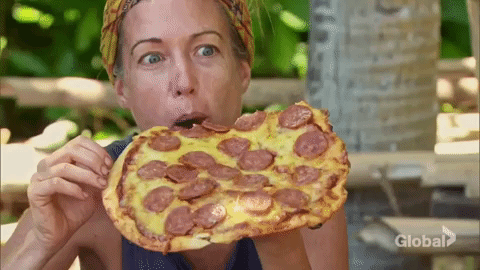 globaltv giphygifmaker pizza survivor chrissy GIF