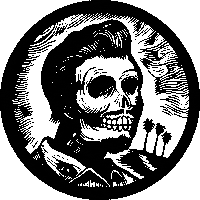 Calavera Dannygonzalez Sticker by Printgonzalez