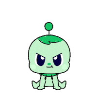 meroni_toon heart alien kid cold Sticker