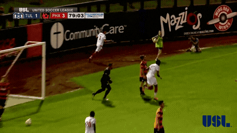 hands up running GIF by USL