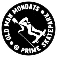 Skating Old Man Sticker by primeskatepark