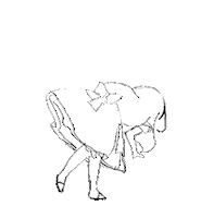 black and white girl STICKER