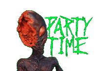 Extra Terrestrial Drinking Sticker by The Horror Section