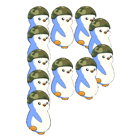 Huddle Up Lets Go Sticker by Pudgy Penguins