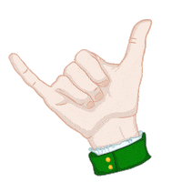 Hand Hang Loose Sticker by Stickerpacks.design