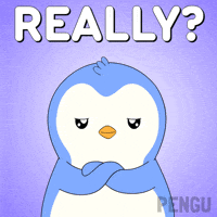 Suspicious Penguin GIF by Pudgy Penguins