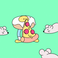 Pizza Time Help GIF by doodles